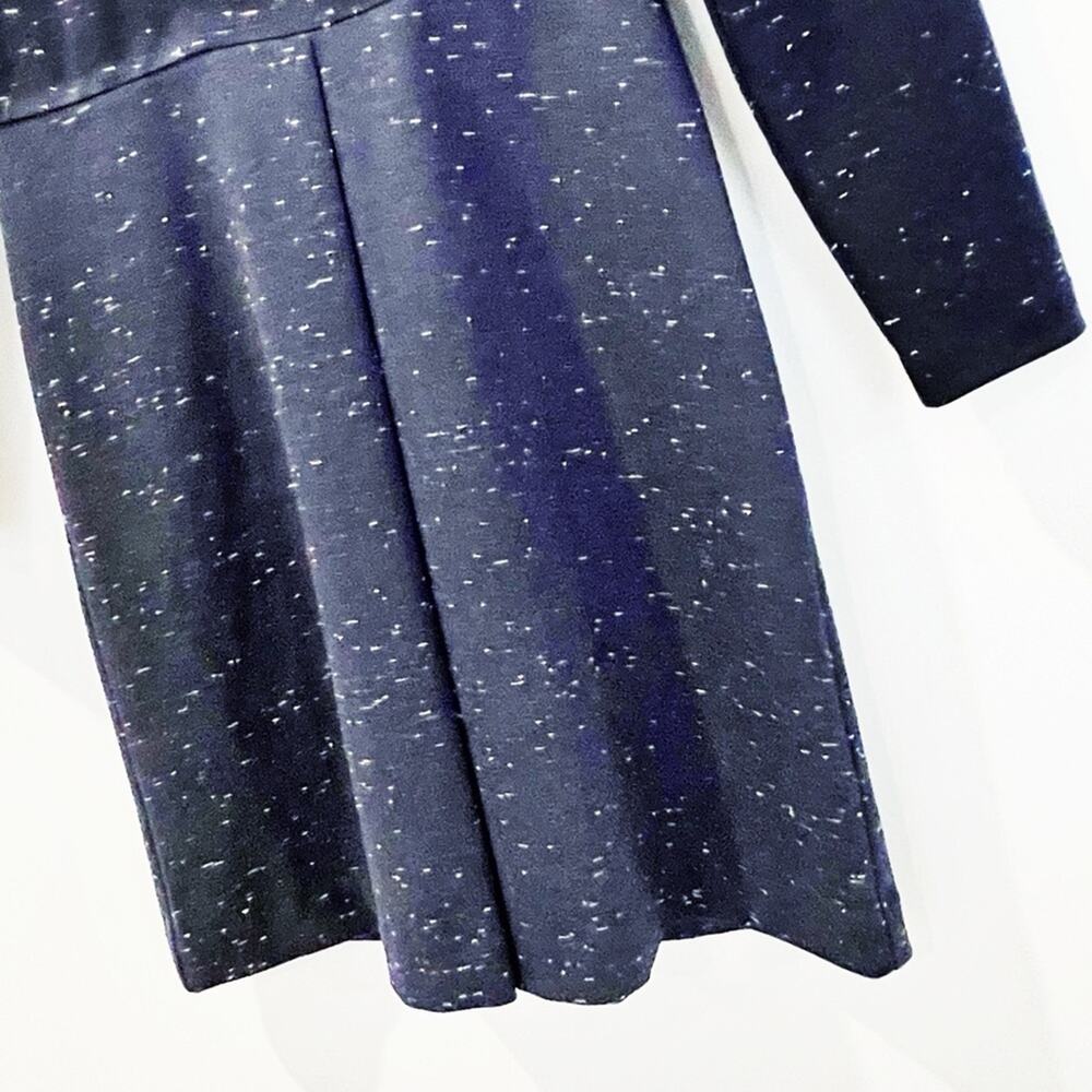 Madewell Gia Marled Fit & Flare Dress Navy Size 4 EUC - Picture 7 of 16